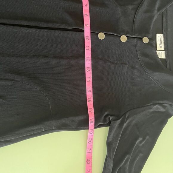 Chico’s woman cardigan blouse long sleeve button up Large Size 1 Large - Picture 9 of 11